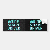 Ride Share Rijden Uber Driver Rideshare Decal 2up Bumpersticker (Voorkant)