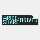 Ride Share Rijden Uber Driver Rideshare Decal Bumpersticker (Voorkant)