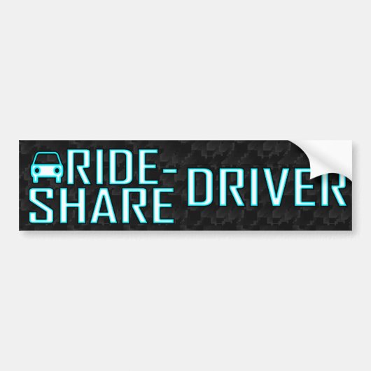 Ride Share Rijden Uber Driver Rideshare Decal Bumpersticker (Voorkant)