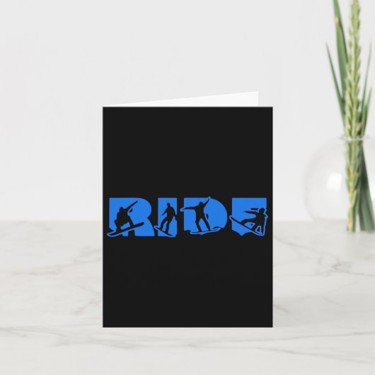 Ride Snowboard Blue Ride Snowboarder Dark Ride Sno Kaart (Voorkant)