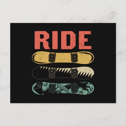 Ride Snowboard Briefkaart (Voorkant)
