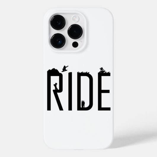 RIDE Snowboard en Surf iPhone 14 Pro Hoesje (Achterkant)