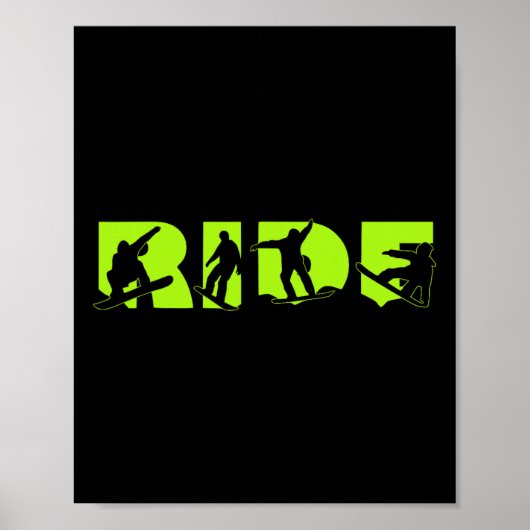 Ride Snowboard Shock Green Snowboard Green Ride Sn Poster (Voorkant)