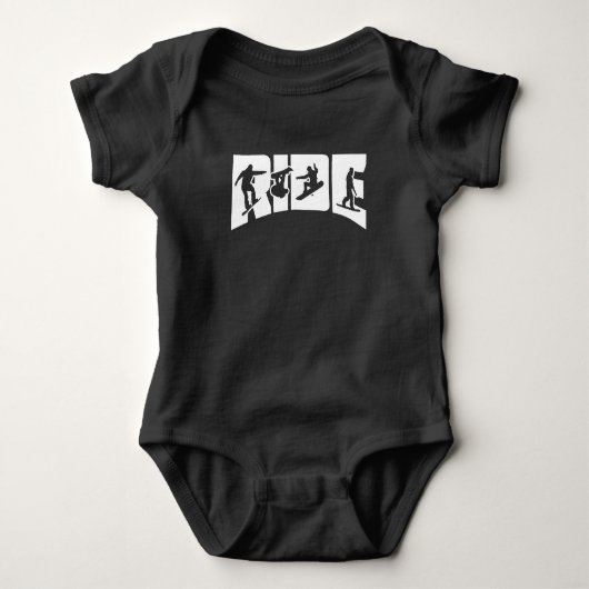 RIDE Snowboard Silhouette Snowboarding Romper (Voorkant)