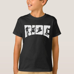 RIDE Snowboard Silhouette Snowboarding T-shirt