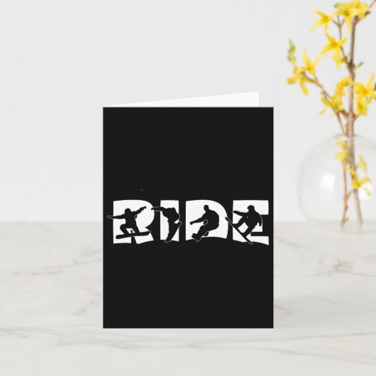 Ride Snowboard T Shirt Kaart (Gele Bloem)