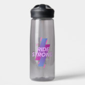 Ride Strong – Motivational Water Bottle Waterfles (Voorkant)