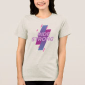 Ride Strong: Spin Class & Indoor Cycling Tri-Blend Shirt (Voorkant)
