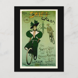 Ride SWIFT Cycles  Bicycle Poster Briefkaart