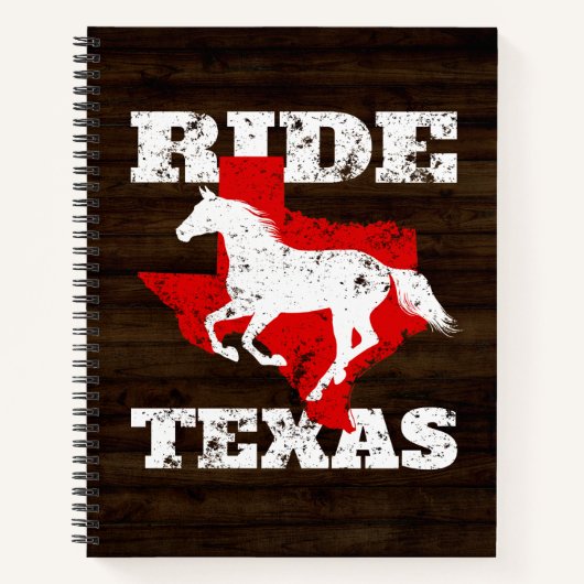 Ride Texas - Cadeau voor paardenliefhebbers, ruite Notitieboek (Voorkant)
