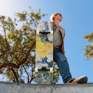 Ride the Art: Demuth's levendige bloemenvisie Persoonlijk Skateboard