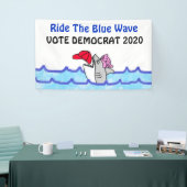 Ride the Blue Wave 2020 verkiezingen voor de Democ Spandoek (Beurs)