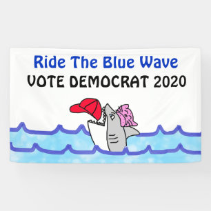 Ride the Blue Wave 2020 verkiezingen voor de Democ Spandoek