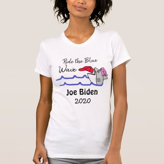 Ride the Blue Wave Democrat Vote Joe Biden 2020 T-shirt (Voorkant)