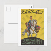 "Ride the Book Trail" Bibliotheek Poster Briefkaart (Voorkant / Achterkant)