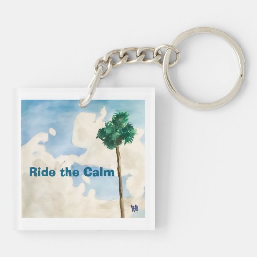Ride the Calm Sleutelhanger (Achterkant)