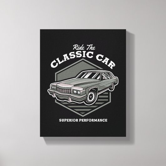 Ride The Classic Car Prestatie Design Canvas Afdruk (Voorkant)
