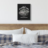 Ride The Classic Car Prestatie Design Canvas Afdruk (Insitu (Slaapkamer))