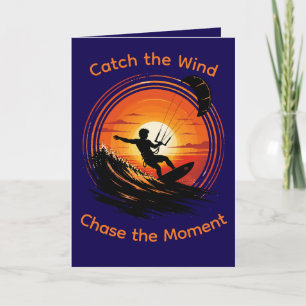 Ride the Firewave Kitesurfen Zonsondergang Kaart