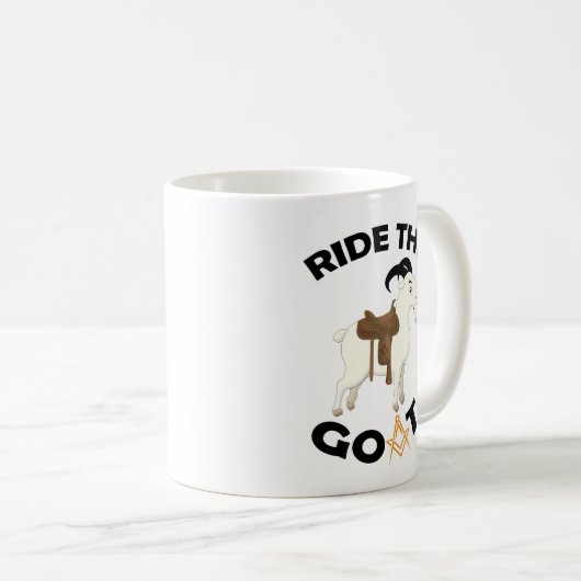 Ride the Goat Coffee Mok (Voorkant rechts)