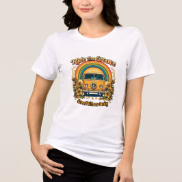 "Ride the Groove" Retro Goede Vibes Tri-Blend Shirt