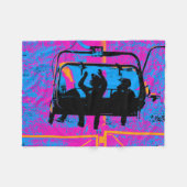 Ride the Mountain - Mountain Bikers Fleece Deken (Voorkant (Horizontaal))