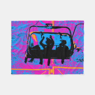 Ride the Mountain - Mountain Bikers Fleece Deken