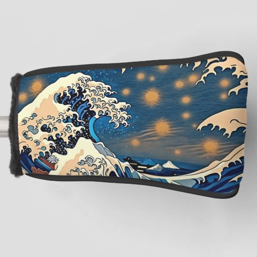 Ride the Retro Wave:  Golfhoofd Hoesje Golfheadcover (Voorkant)