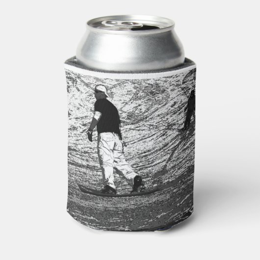 Ride the Slopes - Snowboarding and Skiing Blikjeskoeler (Blikje Achterkant)