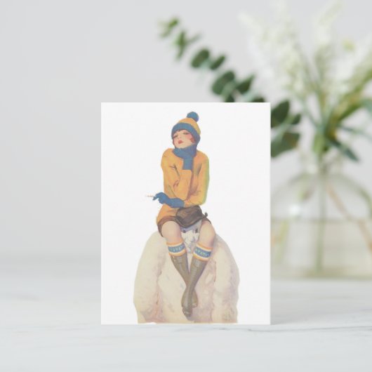 Ride the Snowman Briefkaart (Staand voorkant)