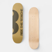 Ride the 'Stache Skateboard (Voorkant)