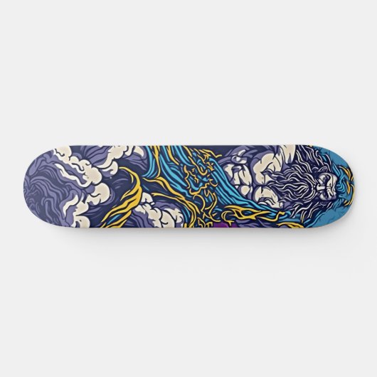 Ride the Thunder - Het Zeus Retro Skateboard (Horizontaal)