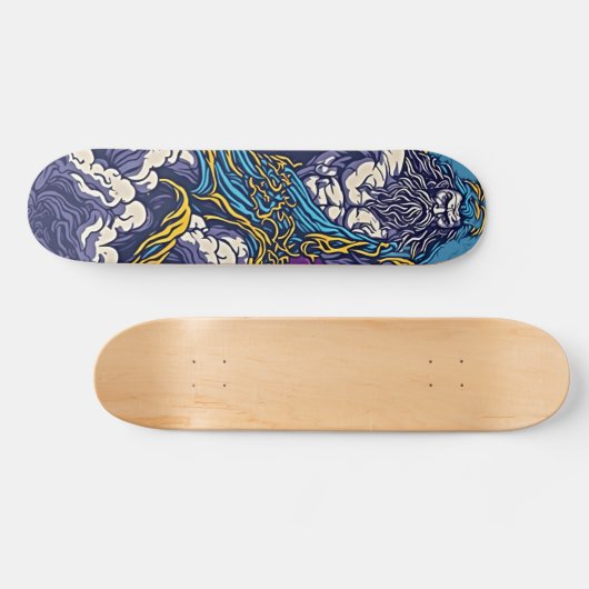 Ride the Thunder - Het Zeus Retro Skateboard (Horizontaal)