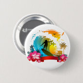 Ride the Tide Ronde Button 5,7 Cm (Voorkant /achterkant)