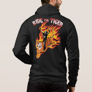 Ride the Tiger  Heavy Metal Illustration Hoodie