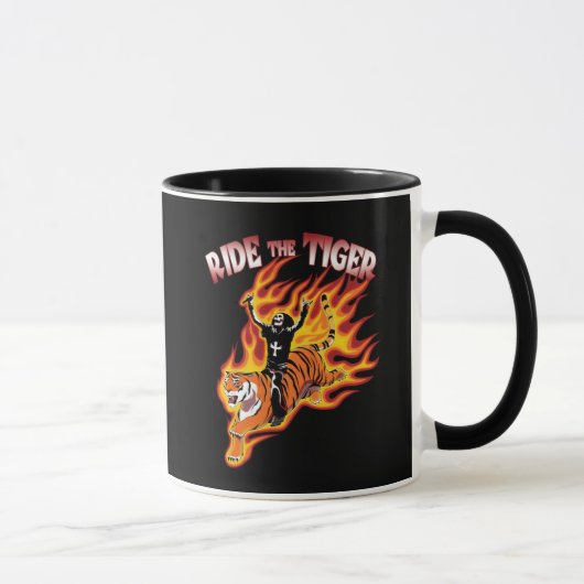 Ride the Tiger Heavy Metal Illustration Mok (Rechts)