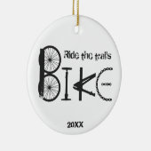 Ride the Trail Bike Graffiti Inspirerend quote Keramisch Ornament (Rechts)