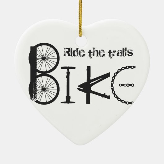 Ride the Trail Bike Graffiti quote Keramisch Ornament (Achterkant)