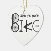 Ride the Trail Bike Graffiti quote Keramisch Ornament (Links)