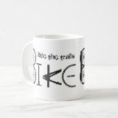 Ride the Trail Bike Graffiti quote Koffiemok (Voorkant links)