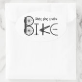 Ride the Trail Bike Graffiti quote Ovale Sticker (Tas)