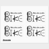 Ride the Trail Bike Graffiti quote Rechthoekige Sticker (Vel)
