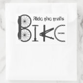 Ride the Trail Bike Graffiti quote Rechthoekige Sticker (Tas)