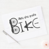 Ride the Trail Bike Graffiti quote Rechthoekige Sticker (Envelop)