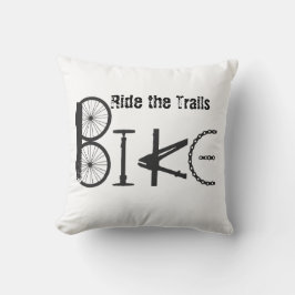 Ride the Trails BIKE gemaakt van fietsonderdelen Kussen