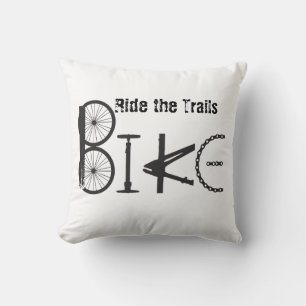 Ride the Trails BIKE gemaakt van fietsonderdelen Kussen