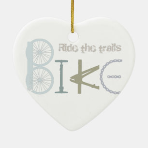Ride the Trails Bike Graffiti Sport Quote Keramisch Ornament