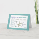 Ride the Trails Biking Daughter-in-law Birthday Kaart<br><div class="desc">Ride the Trails Mountain Biking Daughter-in-law Birthday with image made from bike parts</div>