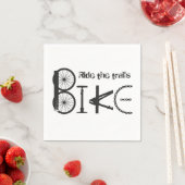 Ride the Trails Quote Bike Graffiti Art Servetten (Insitu)