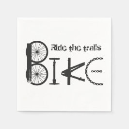 Ride the Trails Quote Bike Graffiti Art Servetten